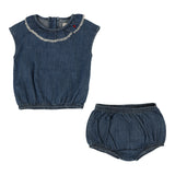 Analogie Dark Wash Heart Fringe Set