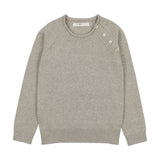 Coco Blanc Light Grey Button Sweater