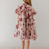 Petite Amalie Mauve/Burgundy Butterfly Tulle Dress