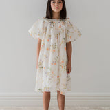 Petite Amalie Summer Bouquet Linen Smock Dress