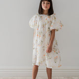 Petite Amalie Summer Bouquet Linen Smock Dress