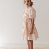 Petite Amalie Pink Cream Shirred Waist Dress