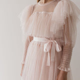 Petite Amalie Soft Pink Glitter Tulle Gown