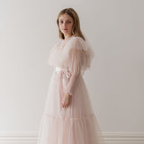 Petite Amalie Soft Pink Glitter Tulle Gown