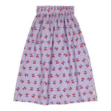 Piupiuchick Purple Checkered Cherry Midi Skirt