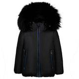 Pramie Black/Blue Trim Down Coat