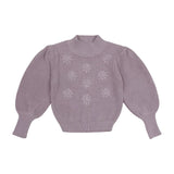 Teela Mauve Flower Sweater