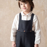 Popelin Dark Grey Woolen Suspender Shorts