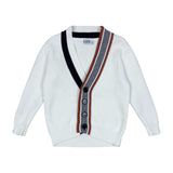 Luis Cream Contrast Trim Richmond Cardigan