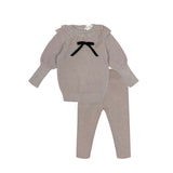 Teela Oatmeal/Black Pebbles Baby Girl Set