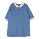 Analogie Light Blue Long Sleeve Pique Dress