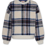 A076 Blue Check Violeta Sweater