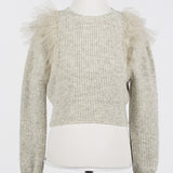 Twinset Light Grey Tulle Sweater