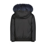 Scotch Bonnet Black/Denim Down Coat