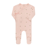 Ely's & Co Pink Tulip Embroidered Collection Footie