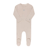 Ely's & Co Beige Squiggle Pointelle Footie