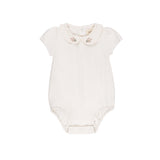 Ely's & Co Ivory Heather Embroidered Collar Collection Romper