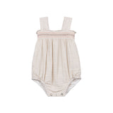 Looms Natural Smocked Linen Romper