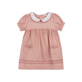 Looms Rose Pink Tulip Short Sleeve Dress