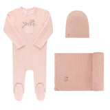 Ely's & Co Pink Pocket Full Of Flowers Velour Take Me Home Set