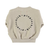 Piupiuchick Ecru Logo Baby Sweatshirt