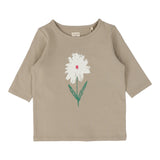 Analogie Taupe Flower Tee