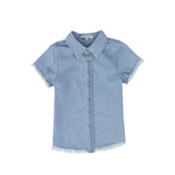 Bace Light Denim Fringed Shirt