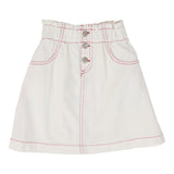 Analogie White With Red Stitch Skirt