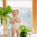 Looms Natural Whip Stitch Knit Romper