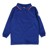 Lil Legs Royal Blue Double Stripe Long Sleeve Polo