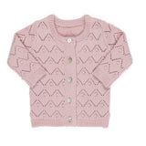 Kipp Light Pink Chunky Pointelle Cardigan