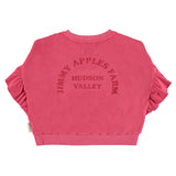 Piupiuchick Strawberry Pink Apple Terry Sweatshirt