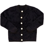 Kipp Black Mohair Cardigan