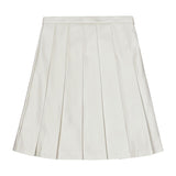 Teela Ivory Leather Skirt