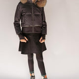 Ibis Black Blouson Teen Bomber Coat