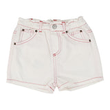 Analogie White With Red Stitch Shorts