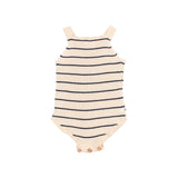 Buho Ecru/Navy Stripes Knit Romper