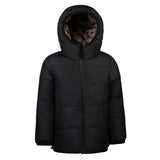 Pramie Black/Luggage Print Reversible Down Coat