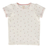 Analogie White Cherry Floral Short Sleeve Tee