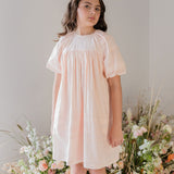 Steph Shell Pink Pleat Smock Voile Dress