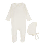 Lilette Vanilla/Mauve Speckled Footie Set