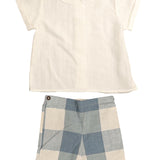 Noma Blue Plaid Set