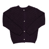 Kipp Eggplant Open Knit Cardigan