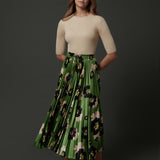 Zaikamoya Green Flowers Klara Skirt