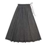 Zaikamoya Grey Denim Leslie Skirt