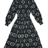 Zaikamoya Blue Print Elisabeth Dress