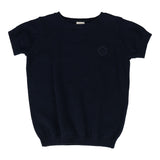 Analogie Navy Short Sleeve Crewneck Sweater