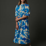 Zaikamoya Blue Flowers Maggie Dress