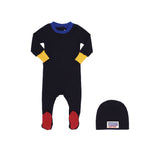 Parni Navy/Blue Colorblock Footie