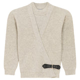 Mann Cream Heather Wrap Sweater